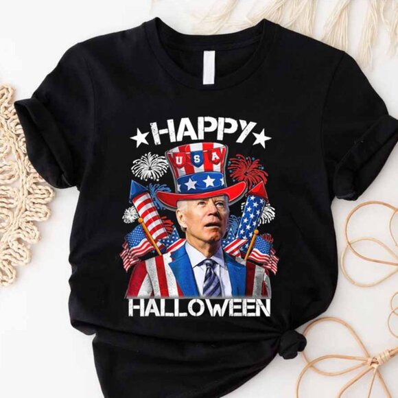 Funny 4th Of July Shirt Happy Halloween Firework, 4th of July Happy T-Shirt - Picture 1 of 4